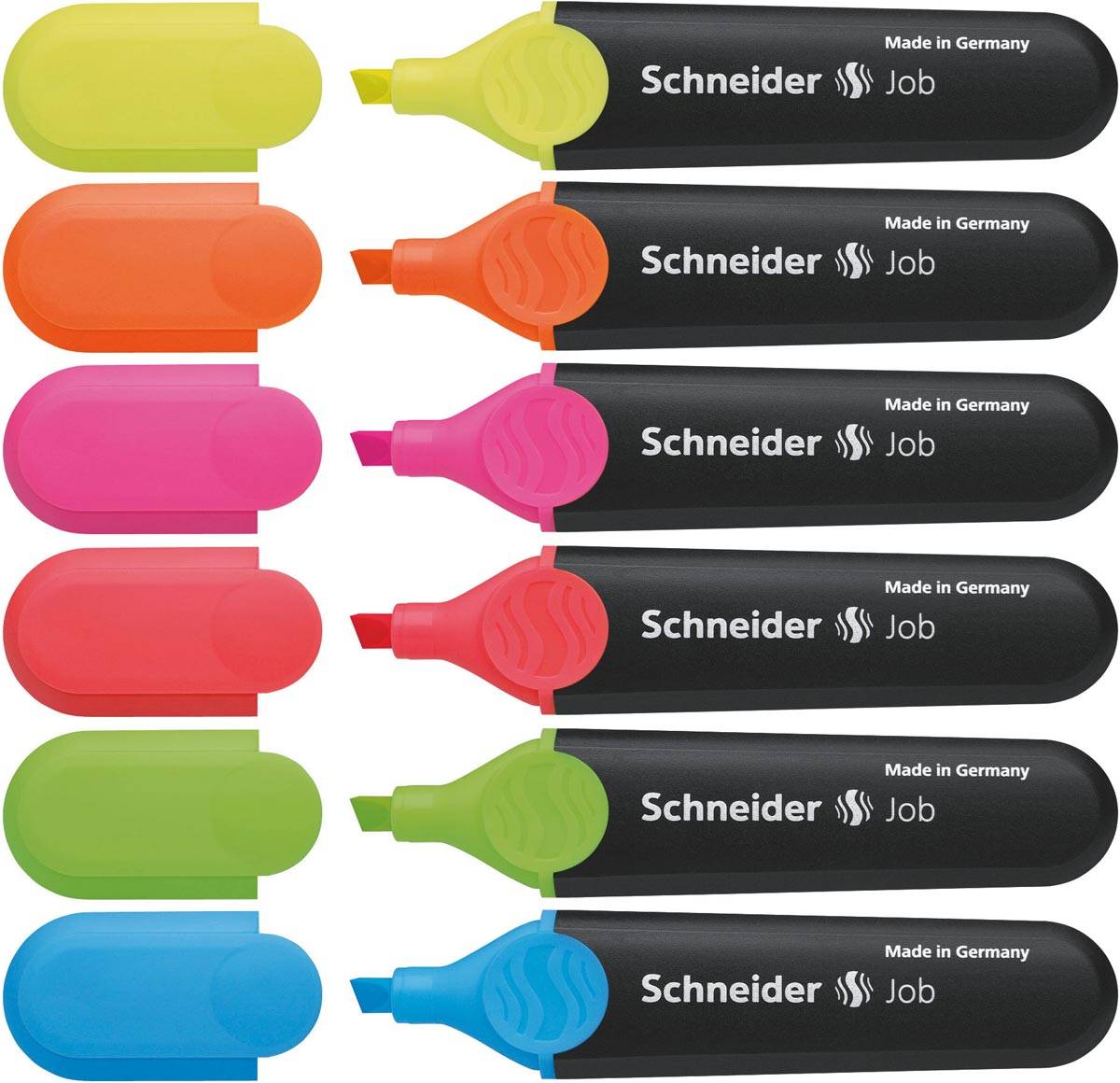 Schneider markeerstift Job 150, etui van 6 stuks in geassorteerde kleuren