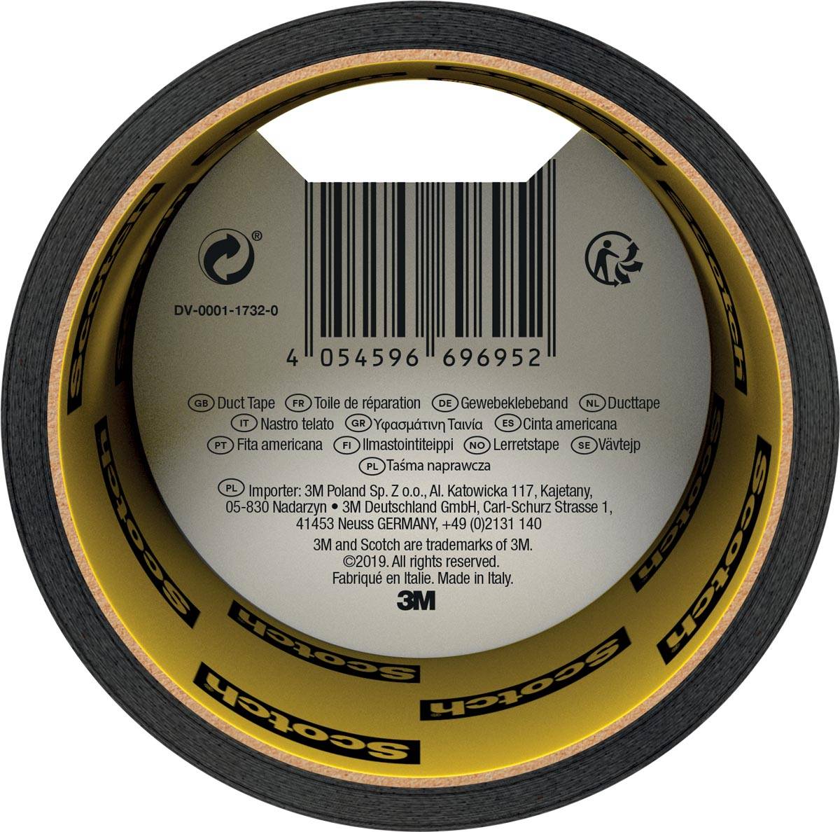 Scotch ducttape Universal, ft 48 mm x 10 m, zwart