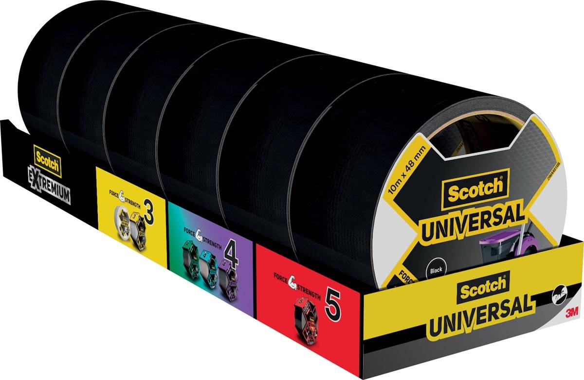 Scotch ducttape Universal, ft 48 mm x 10 m, zwart