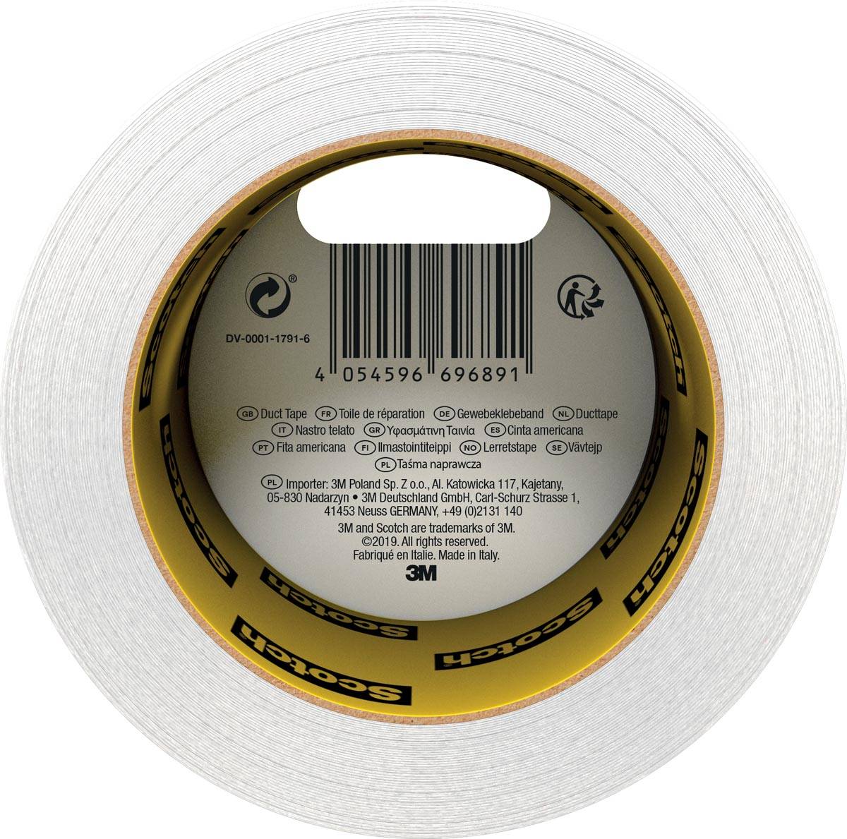 Scotch ducttape Universal, ft 48 mm x 25 m, wit