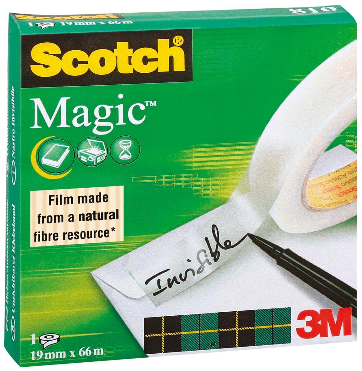 Scotch plakband Magic  Tape ft 19 mm x 66 m