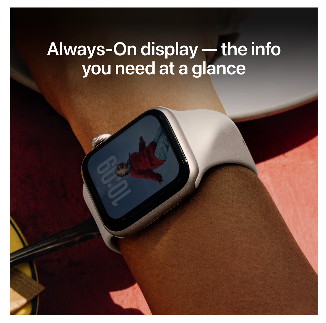 Apple Watch SE (2025) 44mm Starlight Sportband S/M