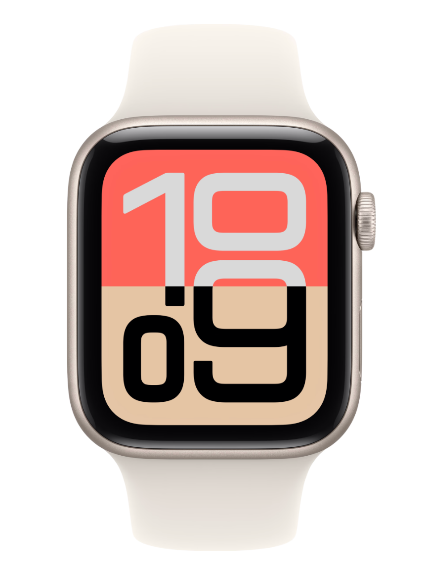 Apple Watch SE (2025) 44mm Starlight Sportband S/M