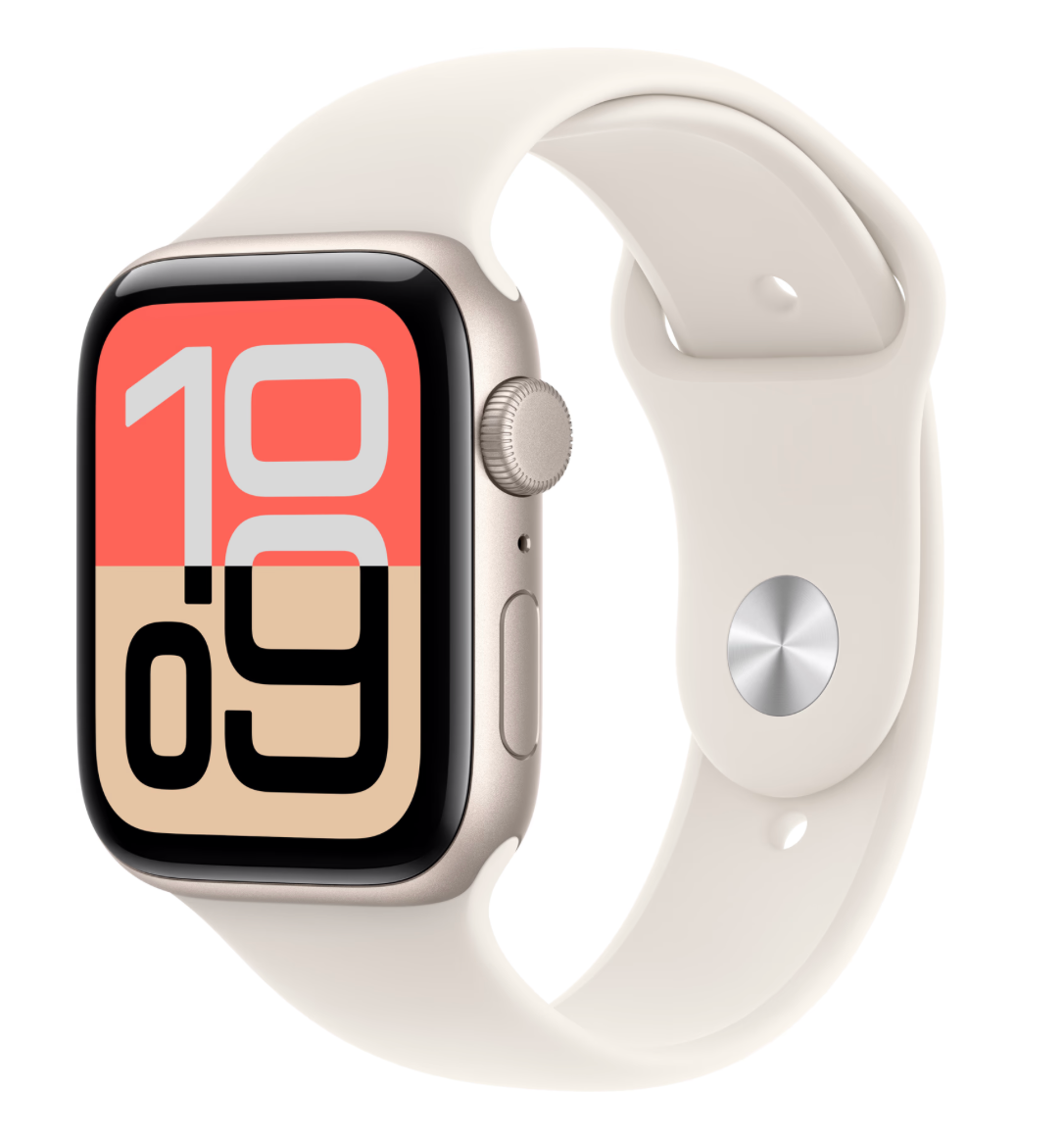 Apple Watch SE (2025) 44mm Starlight Sportband S/M