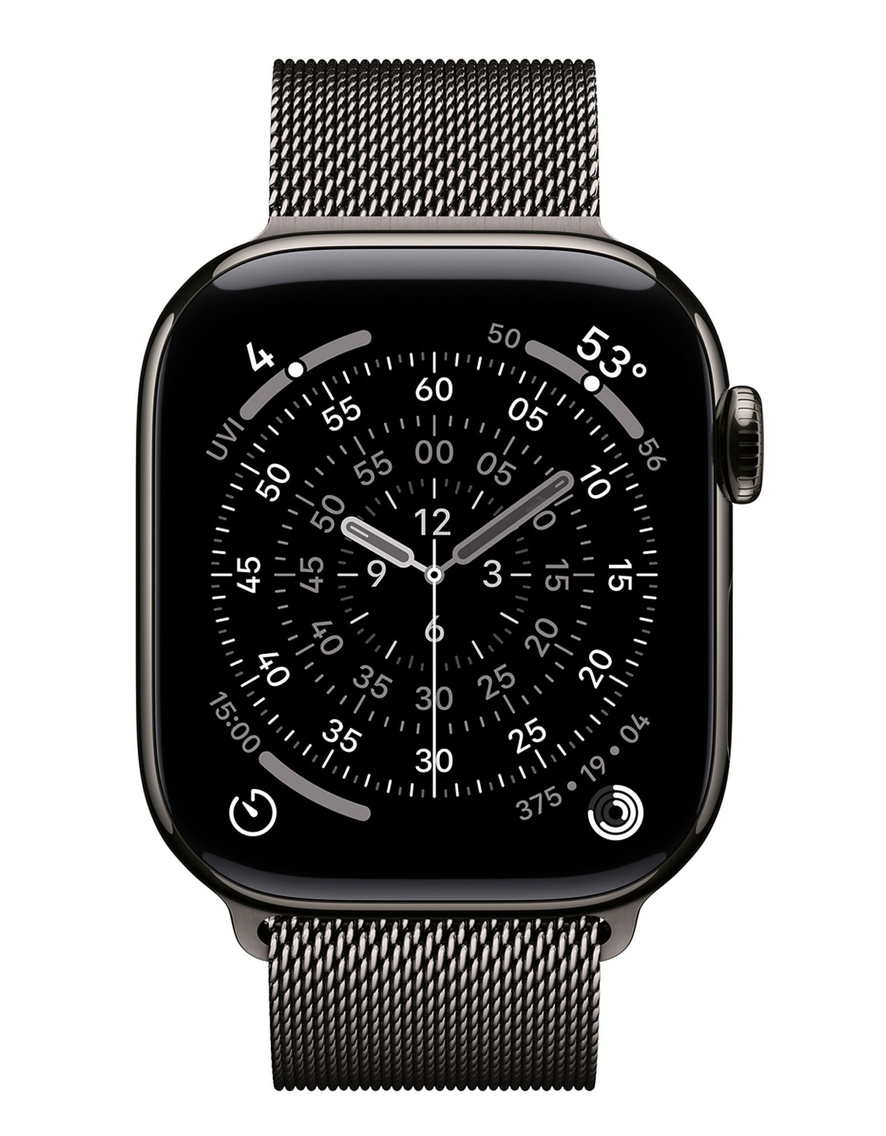 Apple Watch Series 11 GPS + Cellular - 42mm Titanium Case - Milanese Loop Smartwatch Slate