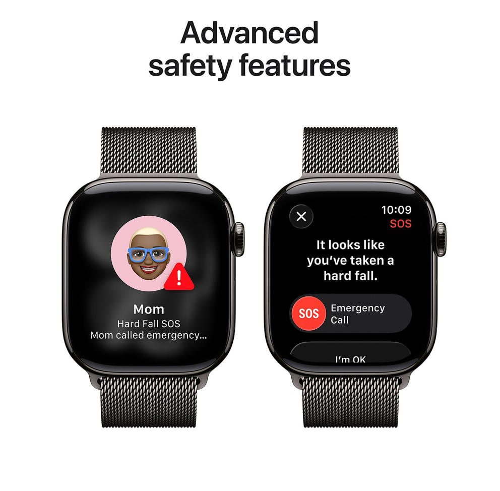 Apple Watch Series 11 GPS + Cellular - 42mm Titanium Case - Milanese Loop Smartwatch Slate