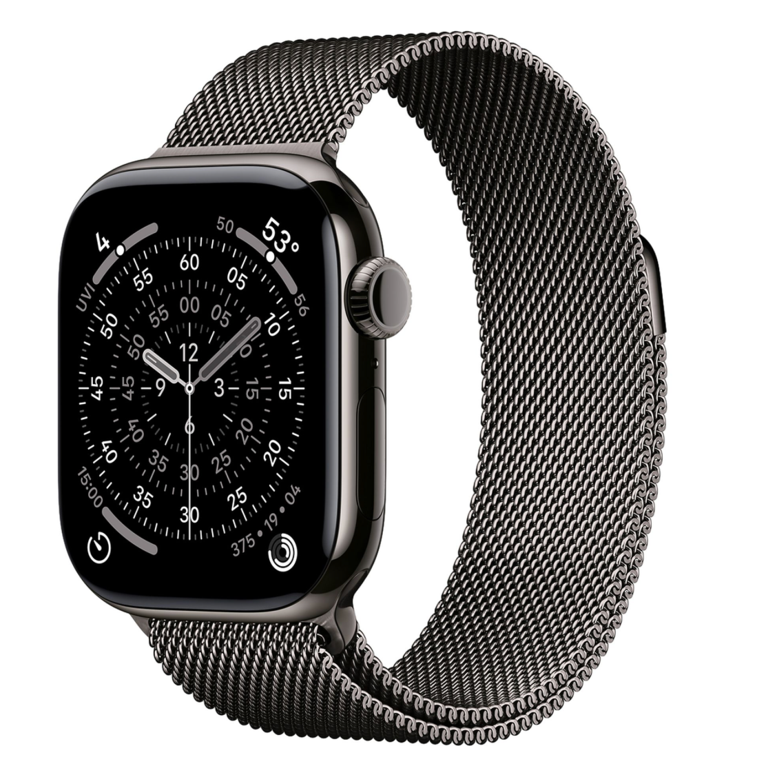 Apple Watch Series 11 GPS + Cellular - 42mm Titanium Case - Milanese Loop Smartwatch Slate