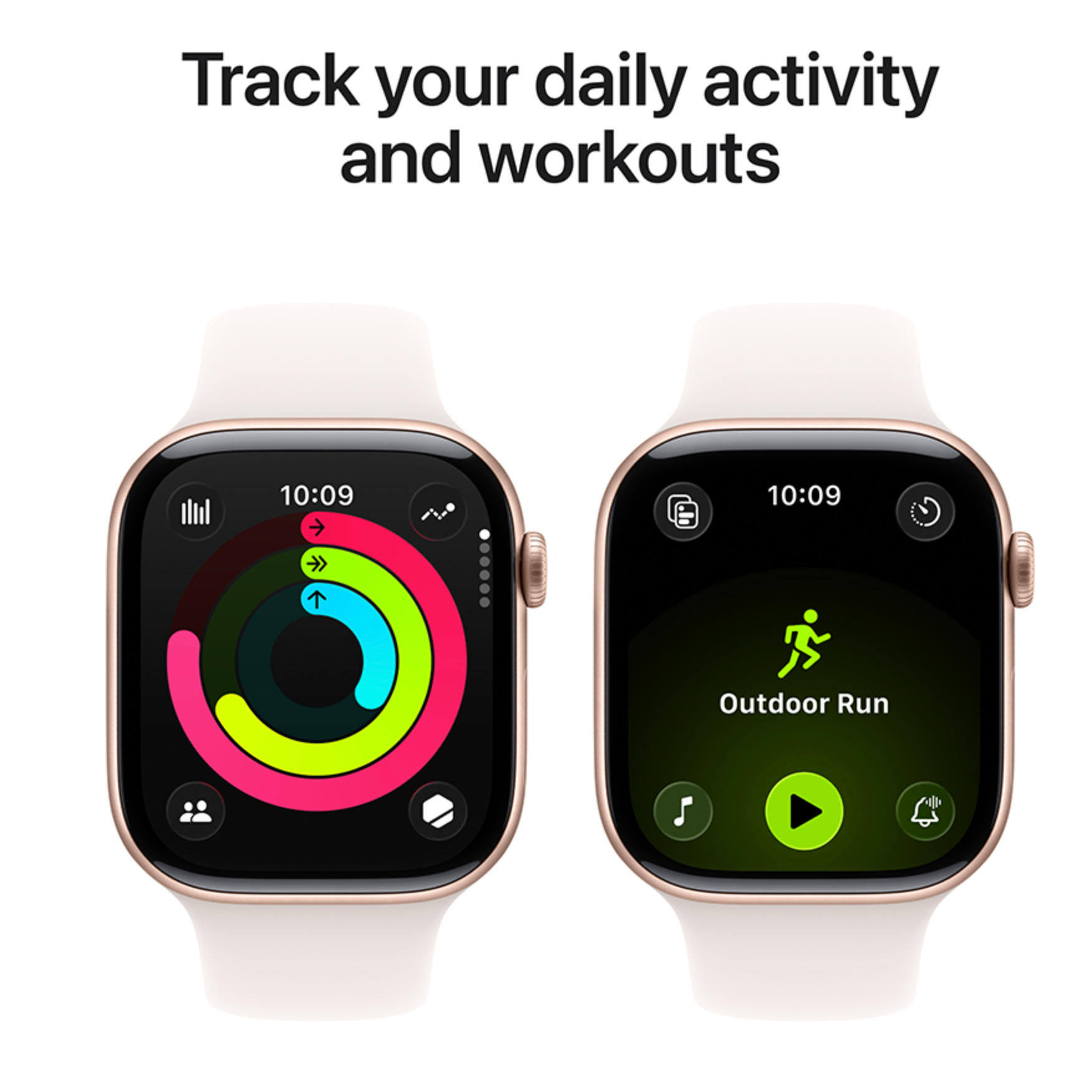 Apple Watch Serie 11 Cellular 46mm Rose Gold Aluminium Case with Light Blush Sport Band S/M