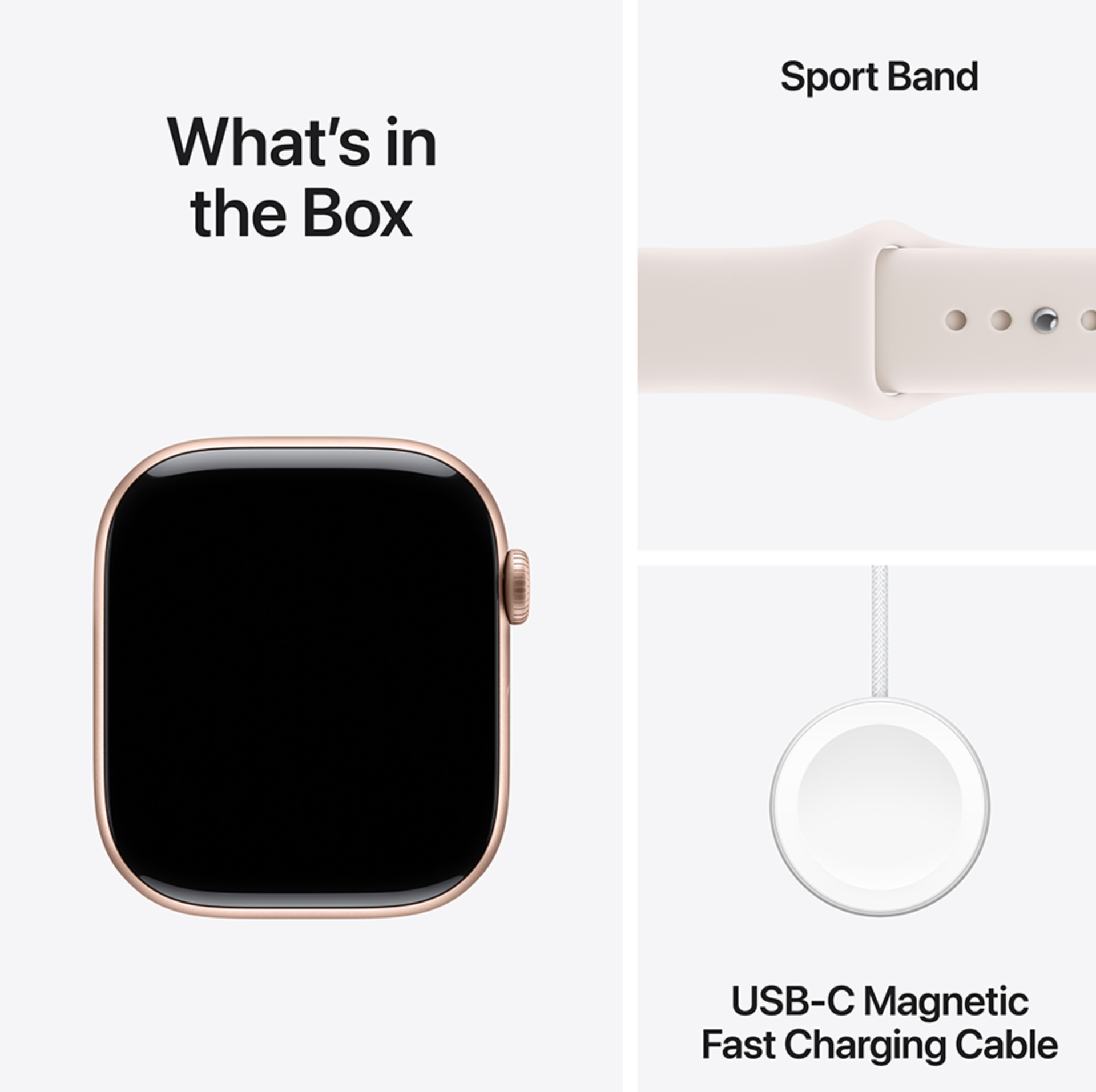 Apple Watch Serie 11 Cellular 46mm Rose Gold Aluminium Case with Light Blush Sport Band S/M