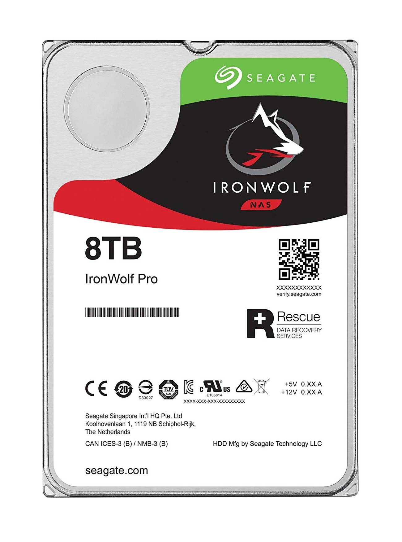Seagate IronWolf ST8000VNA04 interne harde schijf 8 TB 7200 RPM 256 MB 3.5" SATA III