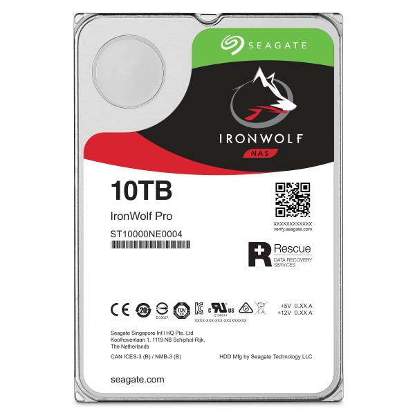 Seagate IronWolf Pro ST10000NT001 interne harde schijf 10 TB 7200 RPM 256 MB 3.5" SATA III