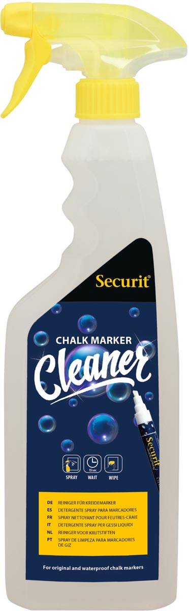 Securit reiningsspray voor krijt- en glasborden, flacon van 750 ml