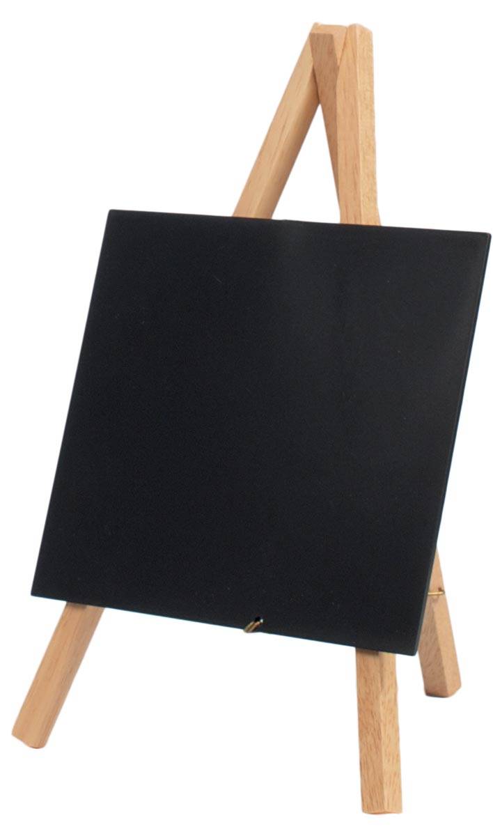 Securit tafelkrijtbord mini driepoot, beuk