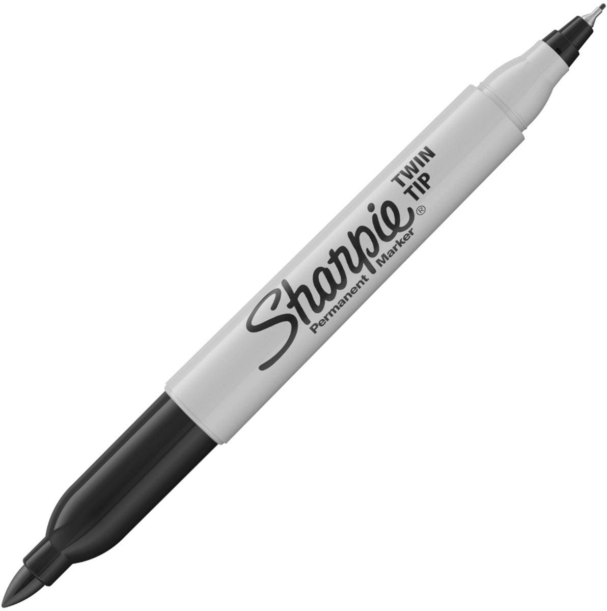 Sharpie permanente marker, twin tip, zwart