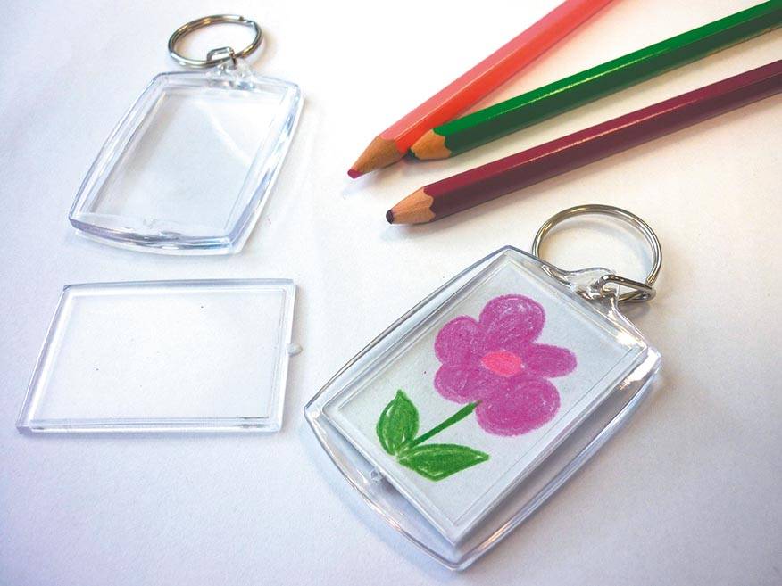 Sleutelhanger, ft 5 x 4 cm, pak van 6 stuks