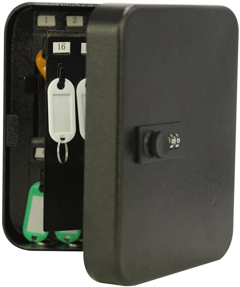 Sleutelkast met combinatieslot, voor 30 sleutels, zwart