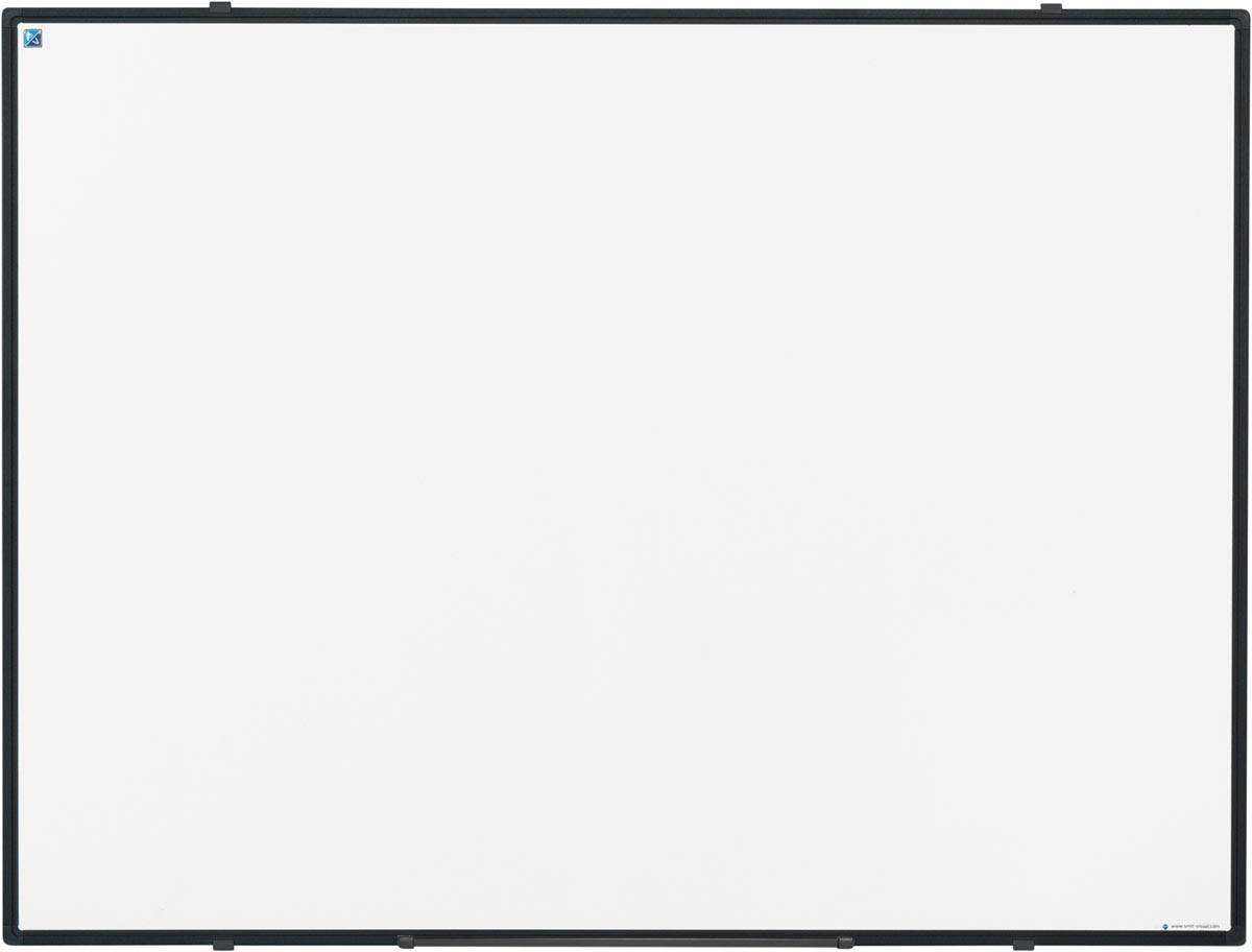 Smit Visual Softline whiteboard, emaille, magnetisch, zwart profiel, 90 x 120 cm