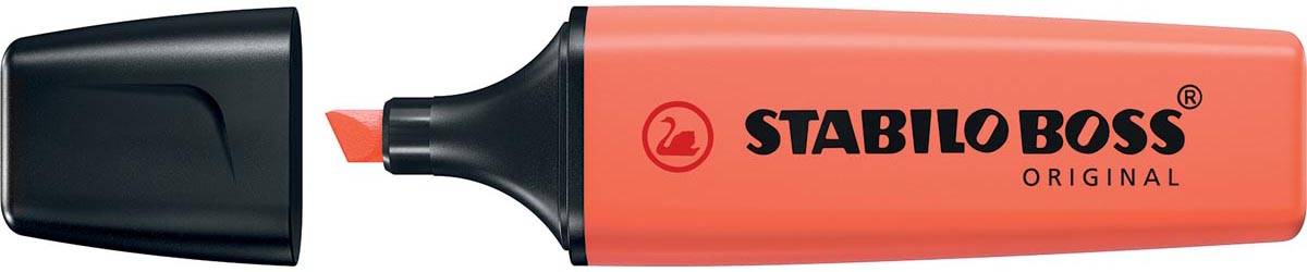 STABILO BOSS ORIGINAL Pastel markeerstift, mellow coral-red (lichtoranje)