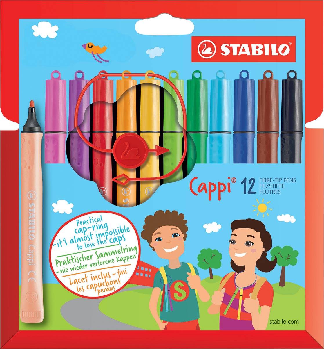STABILO Cappi viltstift, etui van 12 stuks