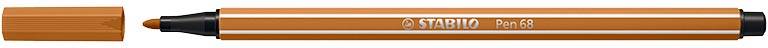 STABILO Pen 68 viltstift, donkeroker