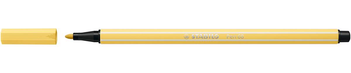 STABILO Pen 68 viltstift, lichtgeel