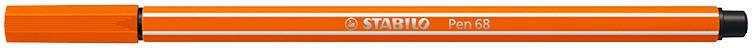 STABILO Pen 68 viltstift, lichtoranje