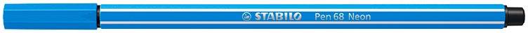 STABILO Pen 68 viltstift, neon blauw