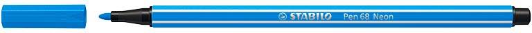 STABILO Pen 68 viltstift, neon blauw