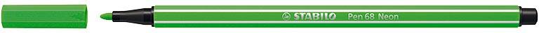 STABILO Pen 68 viltstift, neon groen