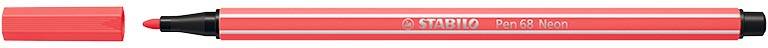 STABILO Pen 68 viltstift, neon rood