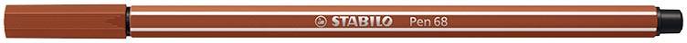 STABILO Pen 68 viltstift, rood-bruin