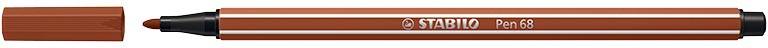 STABILO Pen 68 viltstift, rood-bruin
