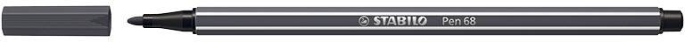 STABILO Pen 68 viltstift, zwartgrijs
