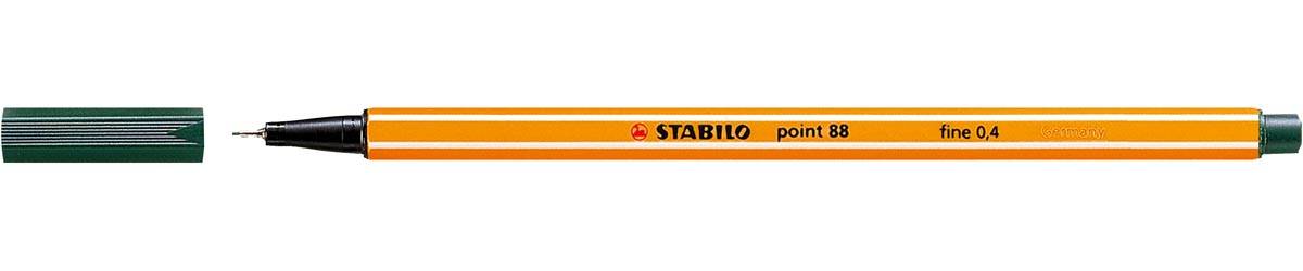 STABILO Pen 88 fineliner, olijfgroen