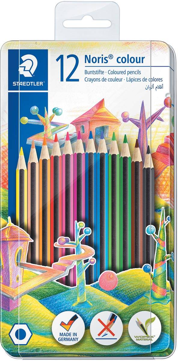 Staedler kleurpotloden Noris Colour, metalen doos 12 stuks
