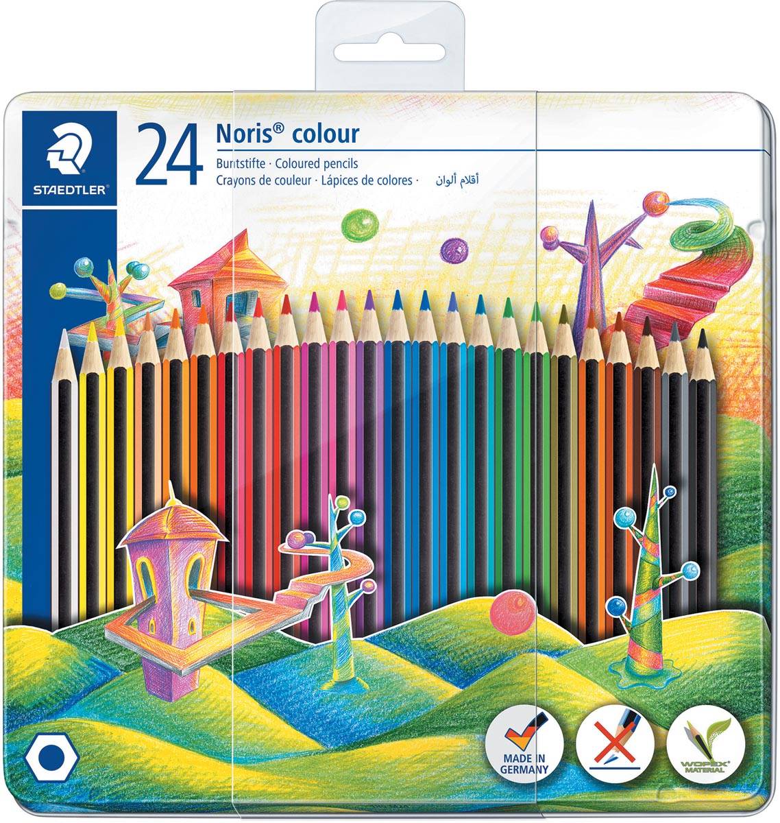 Staedler kleurpotloden Noris Colour, metalen doos 24 stuks
