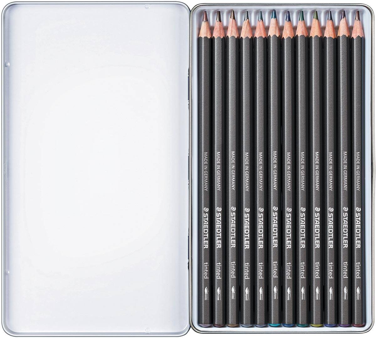 Staedtler aquarel potlood, metalen doos met 12 kleuren