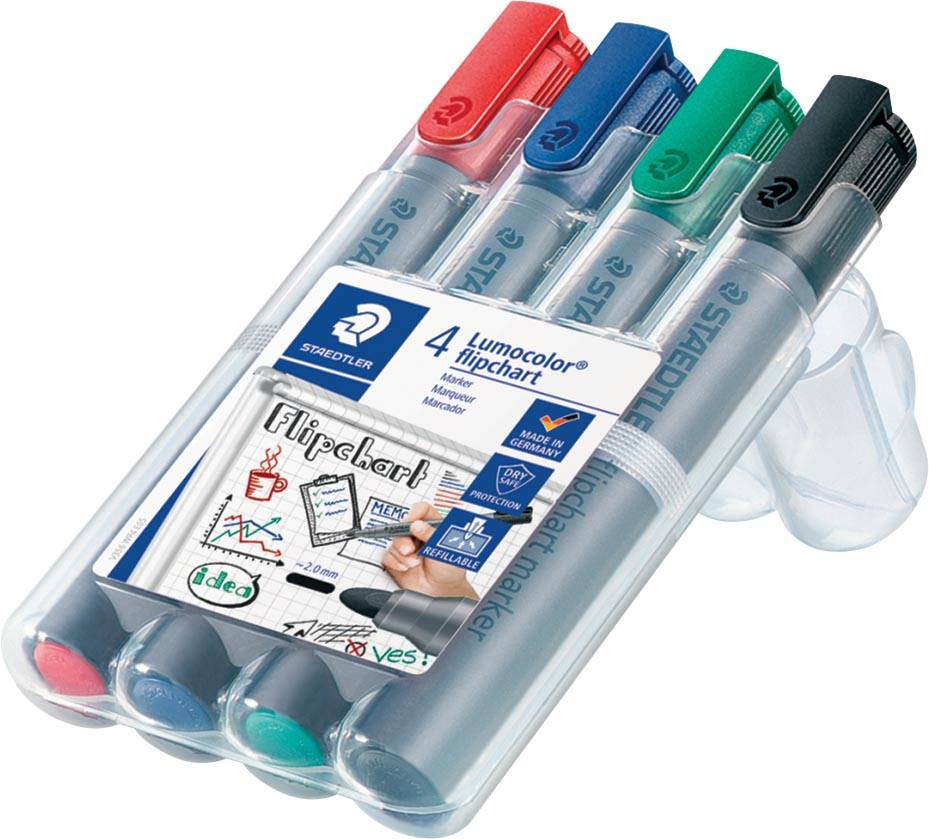 Staedtler merkstift Lumocolor Flipchart 4 stuks