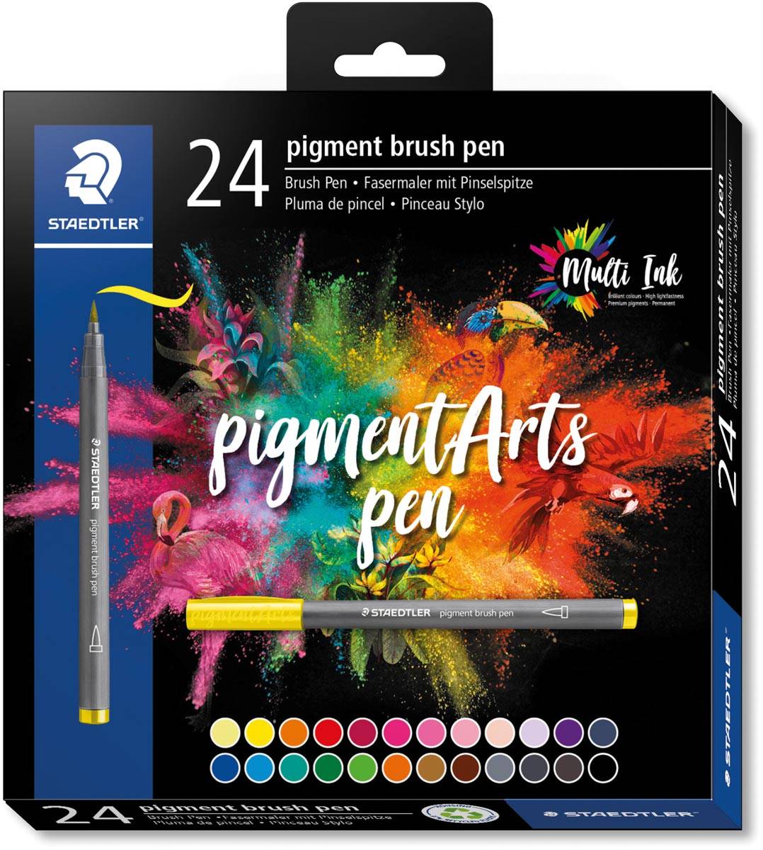 Staedtler Pigment Arts brush pen, etui van 24 stuks