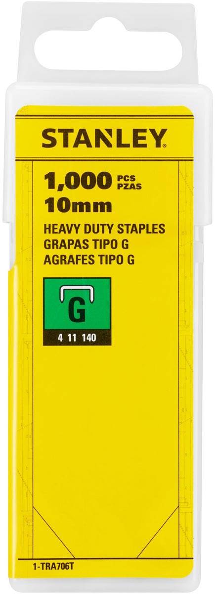Stanley nietjes type G, 10 mm, doos van 1.000 nietjes