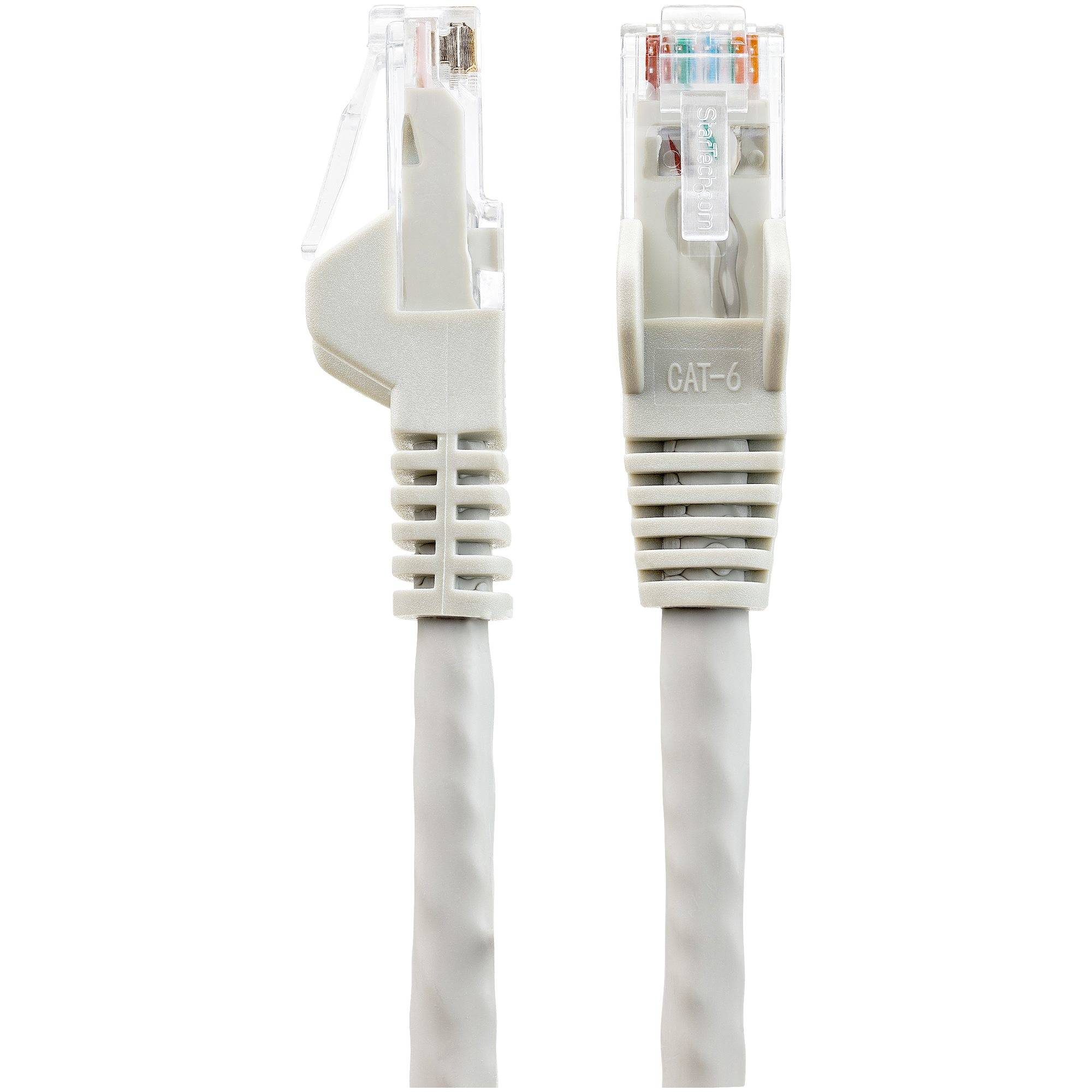 StarTech.com 10m CAT6 Ethernet Kabel, LSZH (Low Smoke Zero Halogen), 10 Gigabit 650MHz 100W PoE RJ45 10GbE UTP Snagless Netwerk Patch Kabel met trekontlasting, Grijs, CAT 6, ETL Gecertificeerd, 24AWG