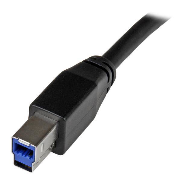 StarTech.com Actieve USB 3.0 USB-A naar USB-B kabel 10m USB 3.1 (Gen1) 5Gbps verlengkabel