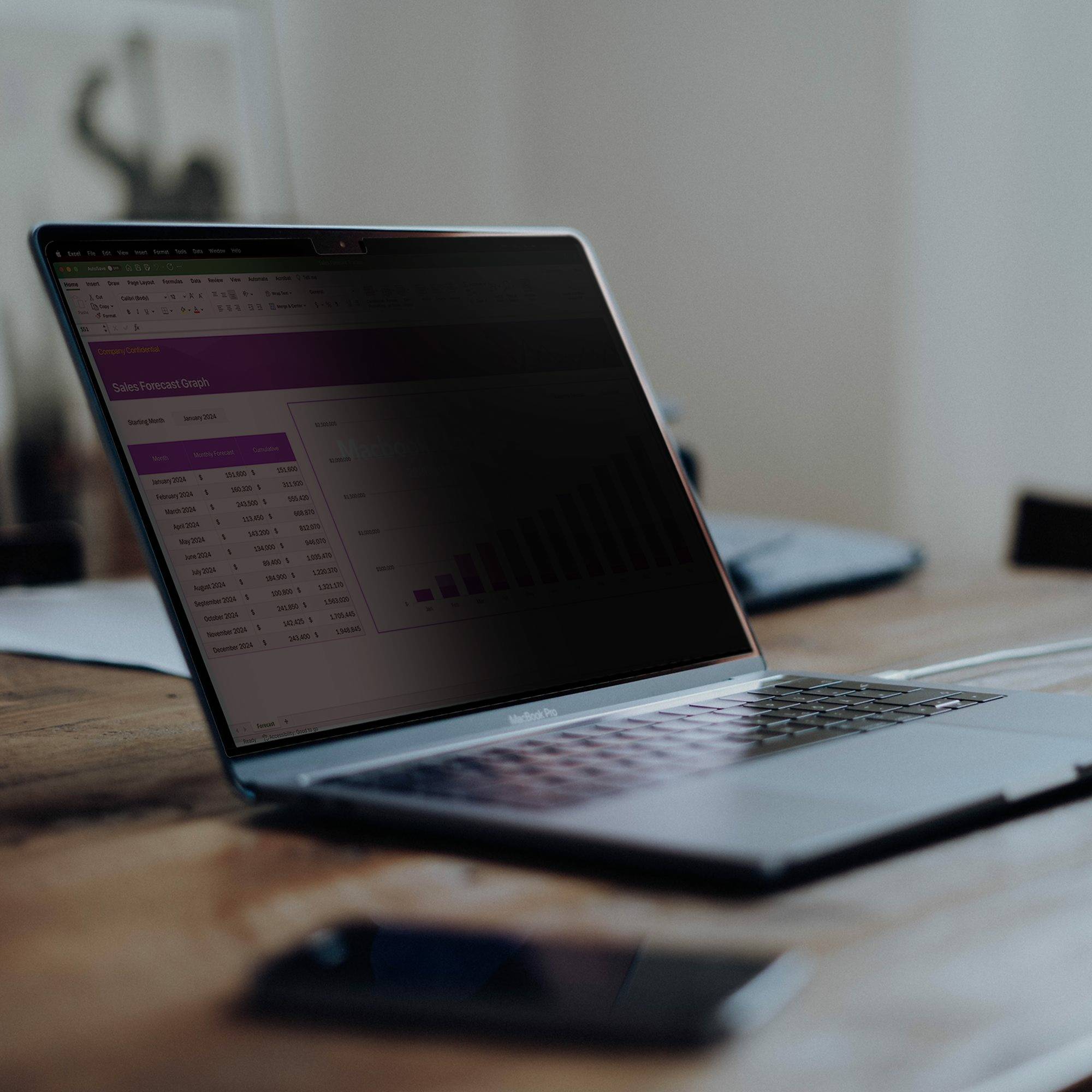 StarTech.com 13.3in MacBook Pro M1/M2 Laptop Privacy Filter, Anti-Glans Security Filter, Blauw Licht Reductie, Screen Protector met +/- 30° Kijkhoek, Omklapbaar