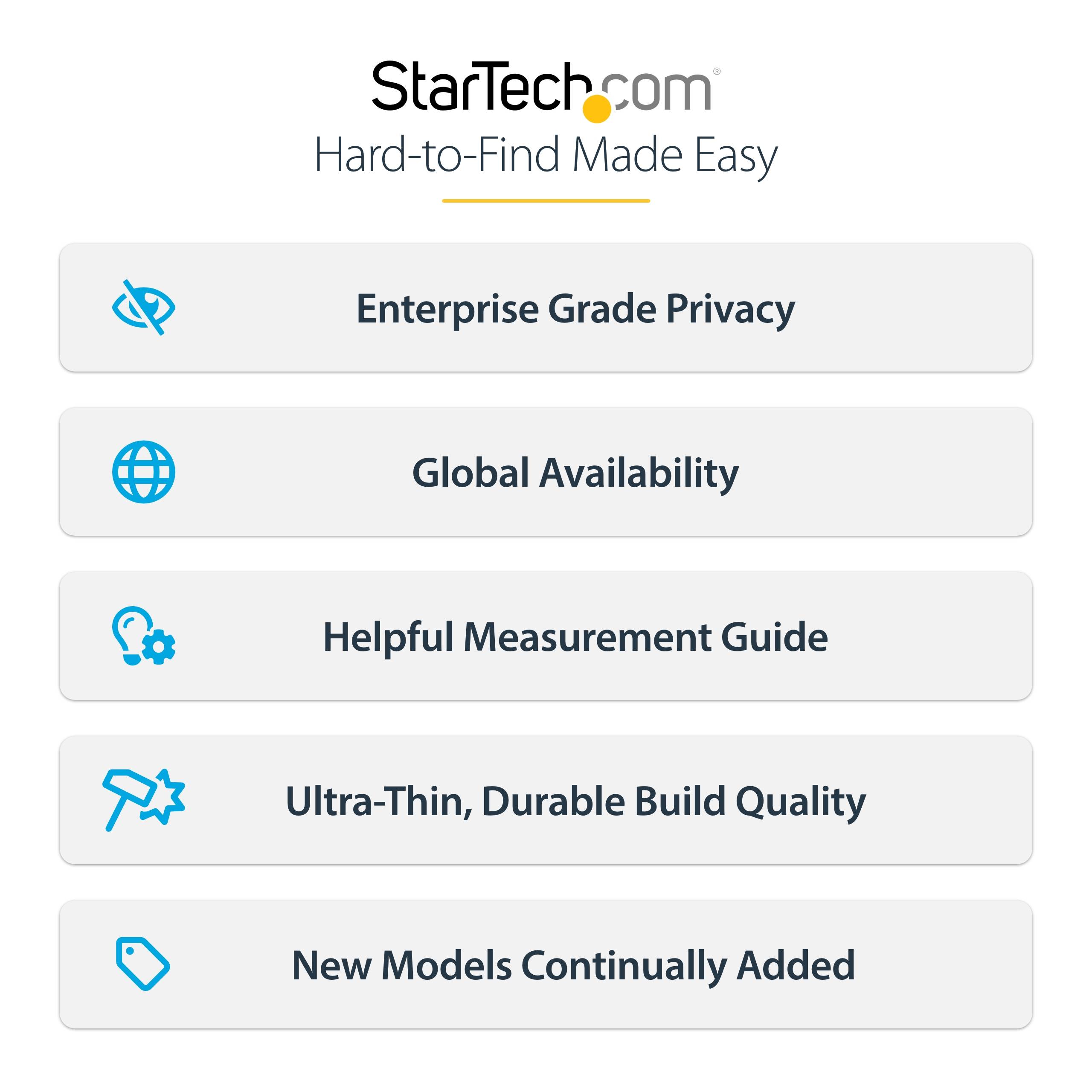 StarTech.com 4-Way 13-inch Surface Pro 8/9/X Laptop Privacy Filter, Portrait/Landscape Modes, Touch-Enabled, Anti-Glans Security Filter, +/- 30 Graden Kijkhoek, 51% Blauw Licht Vermindering