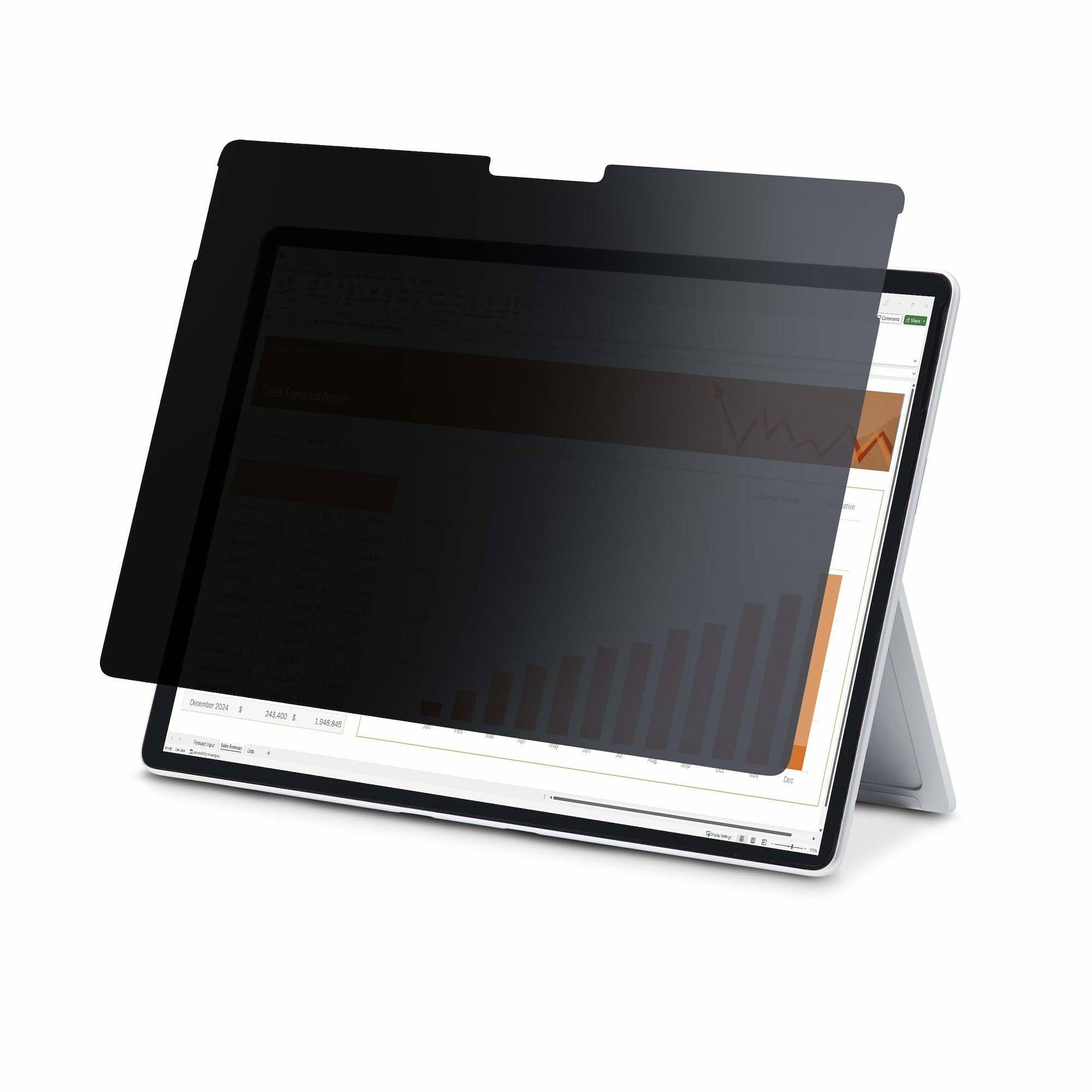 StarTech.com 4-Way 13-inch Surface Pro 8/9/X Laptop Privacy Filter, Portrait/Landscape Modes, Touch-Enabled, Anti-Glans Security Filter, +/- 30 Graden Kijkhoek, 51% Blauw Licht Vermindering