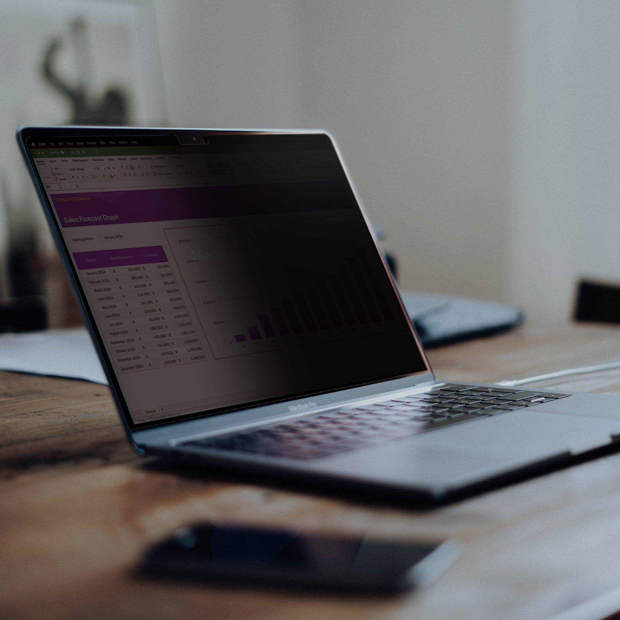 StarTech.com 13-inch MacBook Air M2/M3 Laptop Privacy Filter, Anti-Glans Security Filter, Verwijderbaar en Omkeerbaar, Magnetische Laptop Screen Protector met 51% Blauw Licht Vermindering