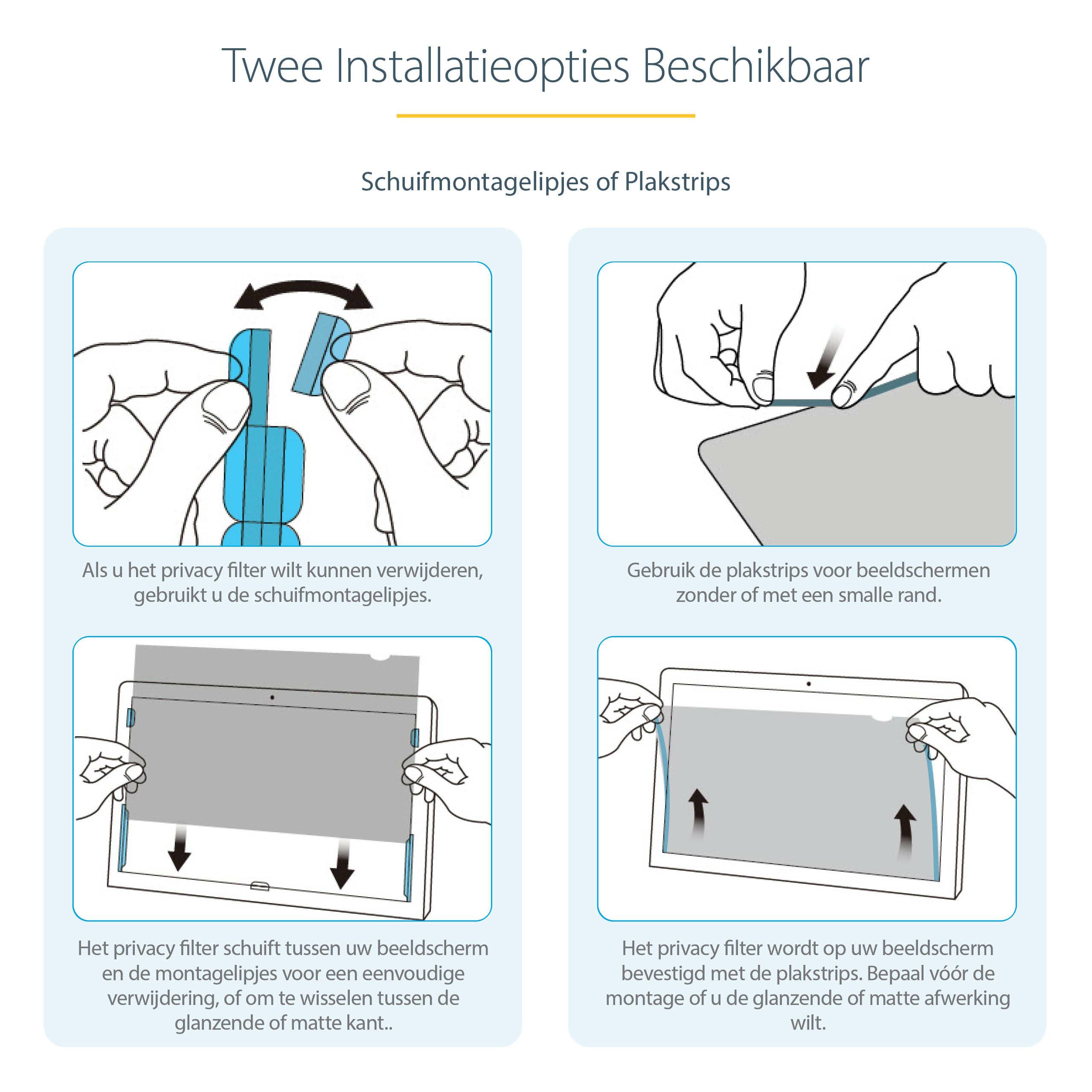 StarTech.com 14G-PRIVACY-SCREEN schermfilter 35,6 cm (14") Laptop Randloze privacyfilter voor schermen
