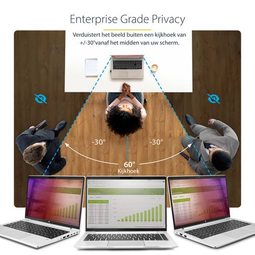 StarTech.com 156G-PRIVACY-SCREEN schermfilter 39,6 cm (15.6") Laptop Randloze privacyfilter voor schermen