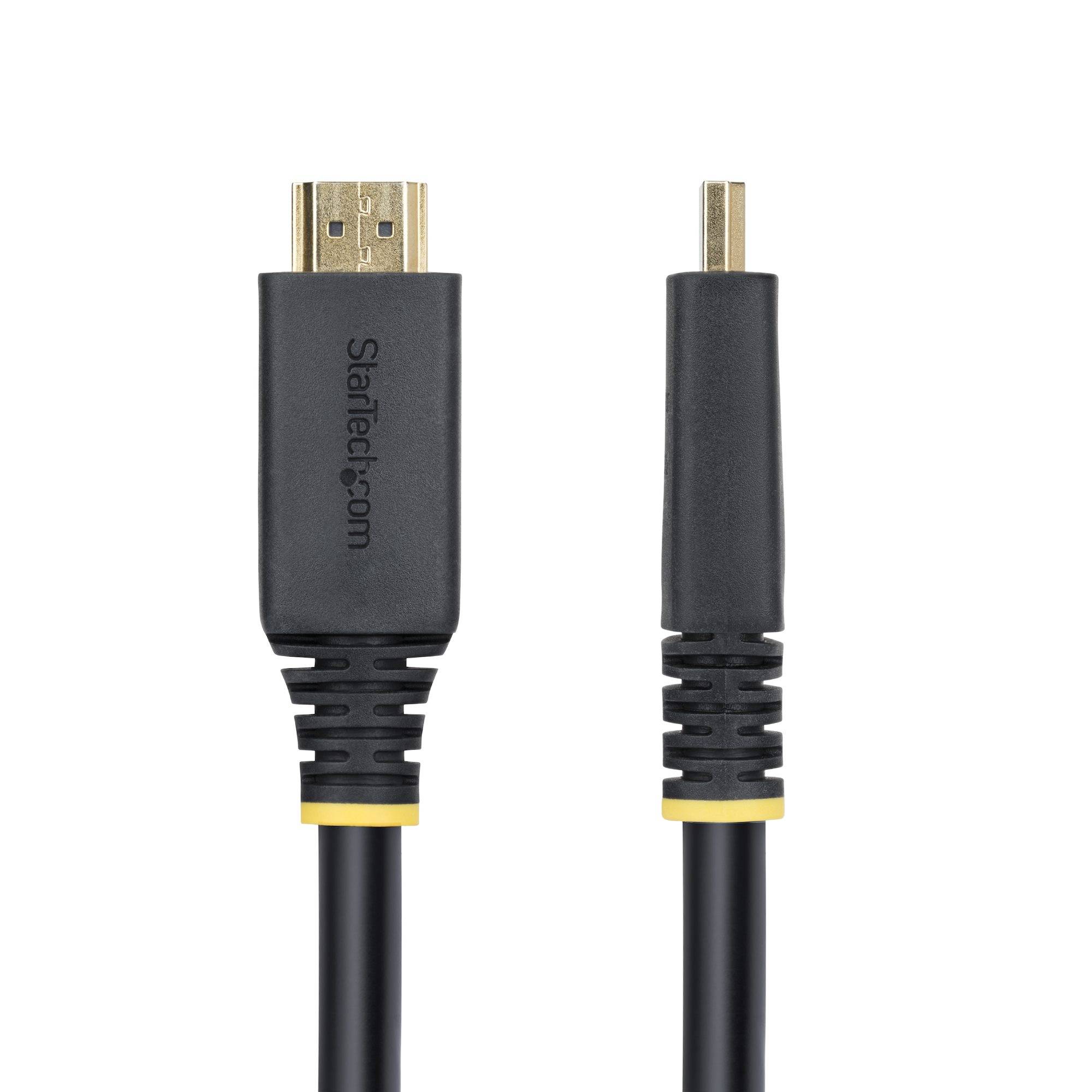 StarTech.com 15m Actieve High Speed HDMI Kabel, 4K 60Hz/1440p 144Hz, HDR10/HDCP 2.2/ARC, 18Gbps, UHD HDMI 2.0 Kabel voor TV/Monitor/Display, TPE Mantel