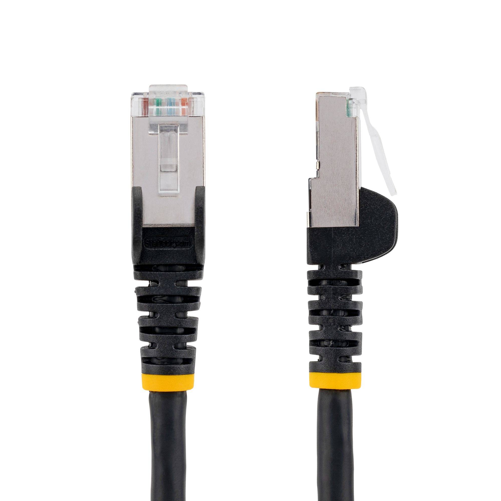 StarTech.com 1.5m CAT6a Ethernet Kabel, Zwart, Low Smoke Zero Halogen (LSZH), 10GbE 500MHz 100W PoE++ Snagless RJ-45 S/FTP Netwerk Patch Kabel met Trekontlasting, Fluke Tested/ETL